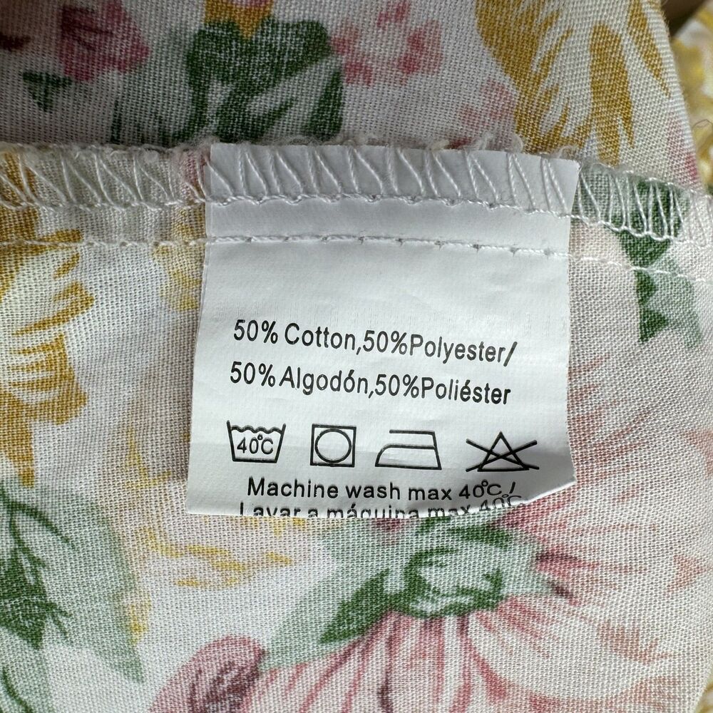 Yozly Dress Women's 2XL House Pastel Floral Short Sleeve Snap Front Pockets Top - Picture 11 of 11